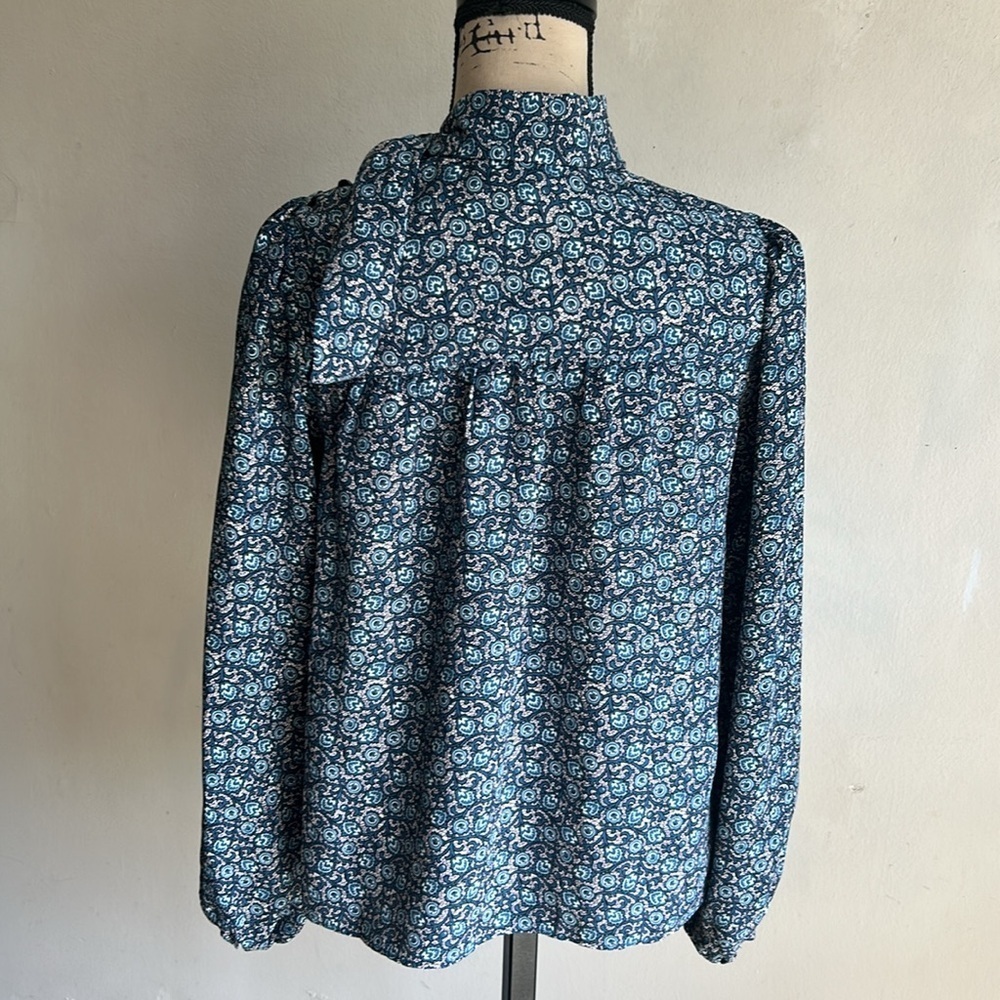 1. State Cloud Dancer Folklore Blue Blouse Size Small NWT - Picture 7 of 12